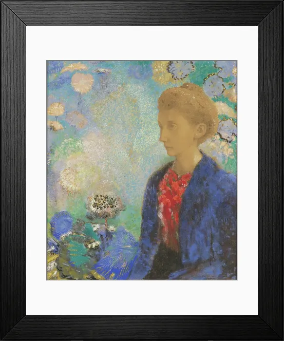 Framed Print : Baronne de Domecy, about 1900. Creator: Odilon Redon Framed Print : Baronne de Domecy, about 1900. Creator: Odilon Redon