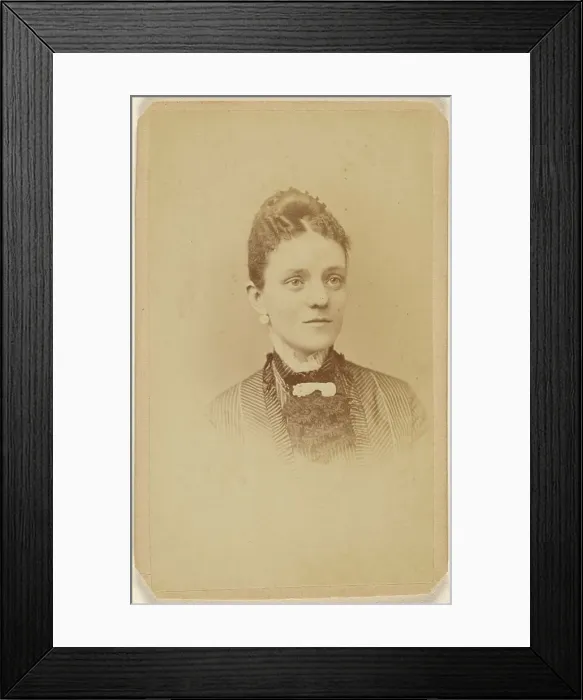 Framed Print : Portrait of a woman, 1865-1870. Creator: J. Wood Framed Print : Portrait of a woman, 1865-1870. Creator: J. Wood