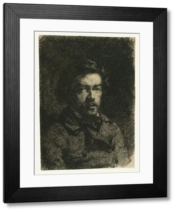 Framed Print : Self-Portrait, 1846-1847. Creator: Francois Bonvin Framed Print : Self-Portrait, 1846-1847. Creator: Francois Bonvin
