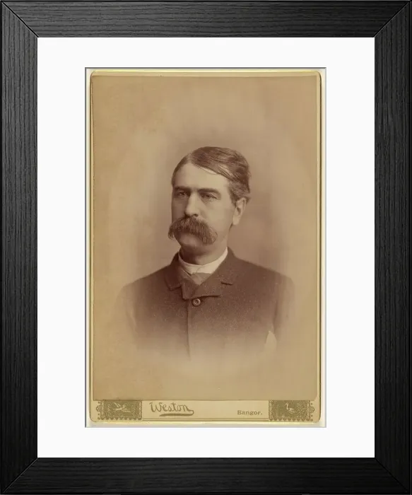 Framed Print : Portrait of an unidentified man with a bushy moustache, 1885. Creator: FC Weston Framed Print : Portrait of an unidentified man with a bushy moustache, 1885. Creator: FC Weston