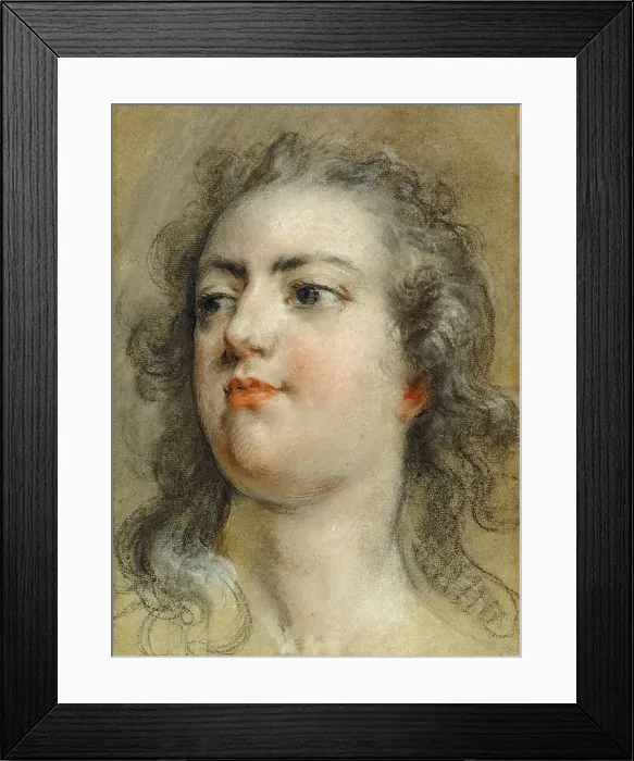 Framed Print : Head of King Louis XV, about 1729. Creator: Francois Lemoyne Framed Print : Head of King Louis XV, about 1729. Creator: Francois Lemoyne