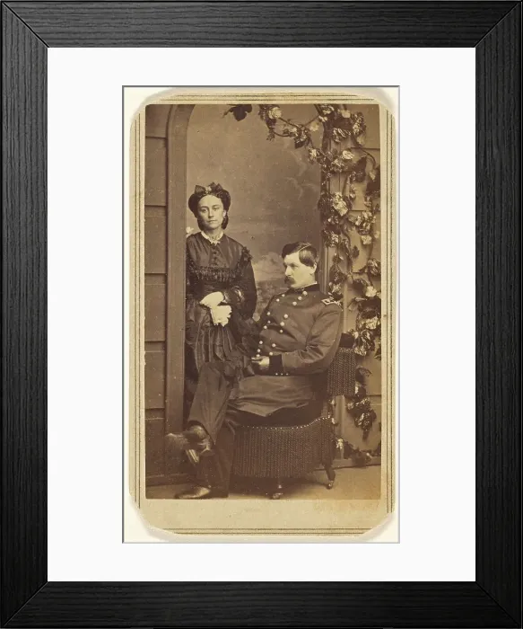Framed Print : General George Brinton McClellan and his wife, 1862. Creator: Charles De Forest Fredricks Framed Print : General George Brinton McClellan and his wife, 1862. Creator: Charles De Forest Fredricks
