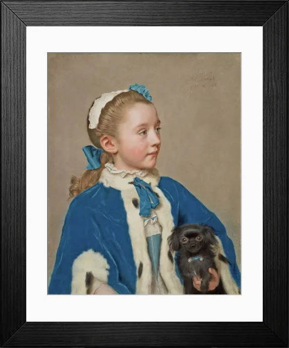 Framed Print : Portrait of Maria Frederike van Reede-Athlone at Seven Years of Age, 1755-1756. Creator: Jean-Etienne Liotard Framed Print : Portrait of Maria Frederike van Reede-Athlone at Seven Years of Age, 1755-1756. Creator: Jean-Etienne Liotard