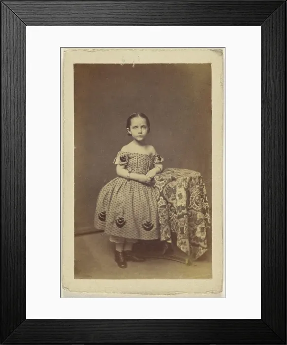 Framed Print : Portrait of a young girl, about 1870. Creator: Unknown Framed Print : Portrait of a young girl, about 1870. Creator: Unknown