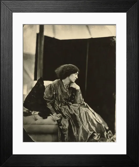 Framed Print : Portrait of Jane Morris (Mrs. William Morris), negative July 1865; print after 1900. Creator: John Robert Parsons Framed Print : Portrait of Jane Morris (Mrs. William Morris), negative July 1865; print after 1900. Creator: John Robert Parsons