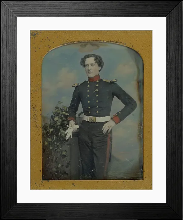 Framed Print : Portrait of Lt. Robert Horsely Cockerell, 1852-1855. Creator: William Edward Kilburn Framed Print : Portrait of Lt. Robert Horsely Cockerell, 1852-1855. Creator: William Edward Kilburn
