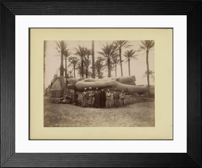 Framed Print : Mit Rahme (Statue Ramses), about 1870-1890. Creator: Gabriel Lekegian Framed Print : Mit Rahme (Statue Ramses), about 1870-1890. Creator: Gabriel Lekegian