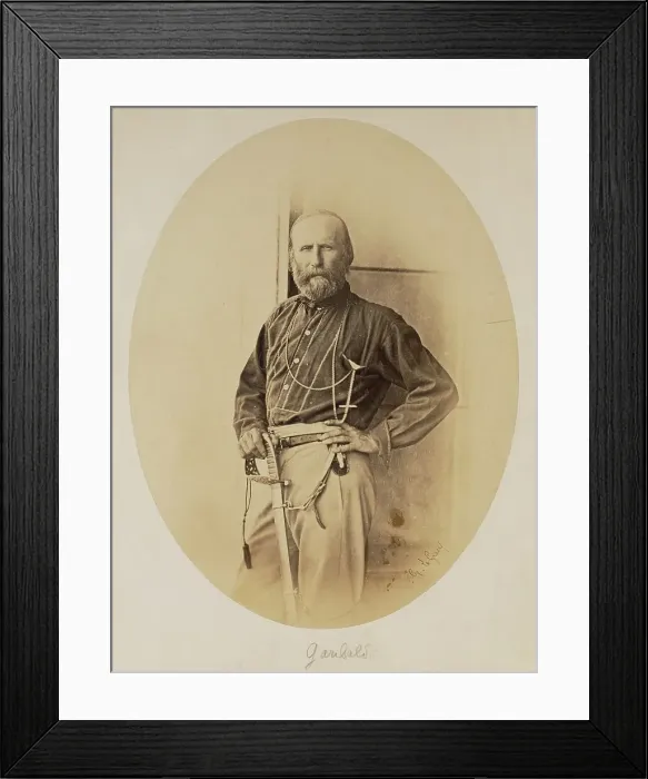 Framed Print : Portrait of Giuseppe Garibaldi, 1860. Creator: Gustave Le Gray Framed Print : Portrait of Giuseppe Garibaldi, 1860. Creator: Gustave Le Gray