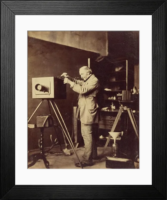 Framed Print : Self-portrait preparing a Collodion plate, 1856-1859. Creator: Horatio Ross Framed Print : Self-portrait preparing a Collodion plate, 1856-1859. Creator: Horatio Ross