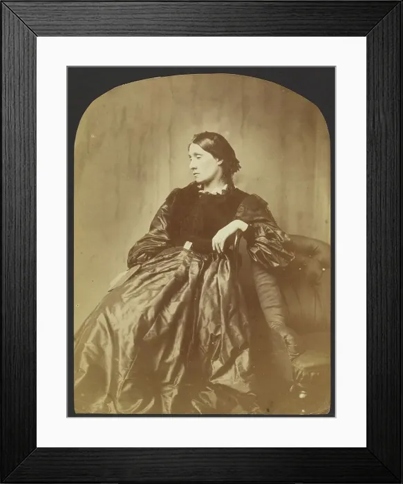 Framed Print : Portrait of a Woman, about 1865. Creator: Oscar Gustav Rejlander Framed Print : Portrait of a Woman, about 1865. Creator: Oscar Gustav Rejlander