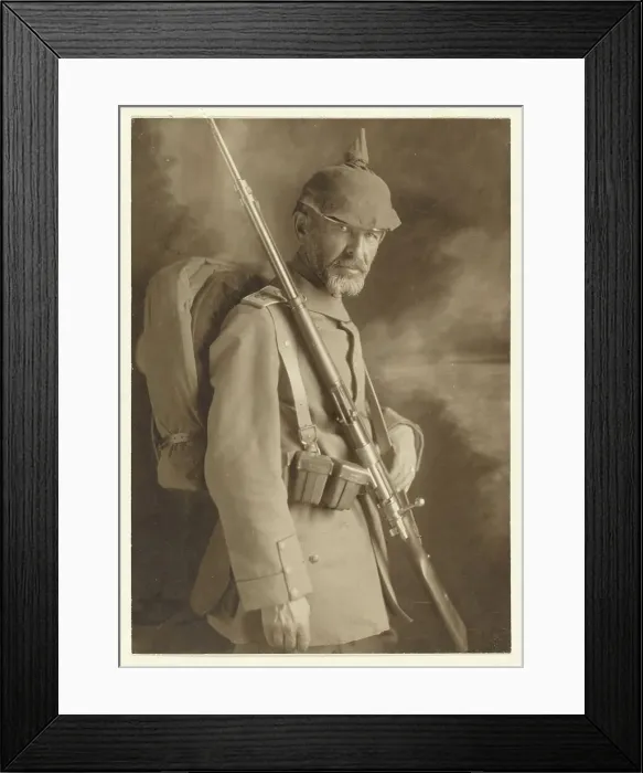 Framed Print : Soldier in Uniform WWI, 1914. Creator: Rudolf Duhrkoop Framed Print : Soldier in Uniform WWI, 1914. Creator: Rudolf Duhrkoop