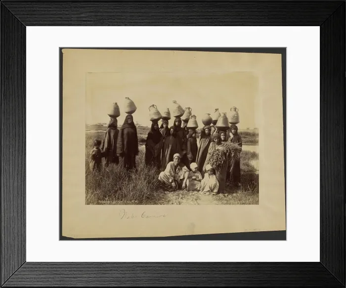 Framed Print : Fellahines (poteuses d'eau), about 1870-1890. Creator: Gabriel Lekegian Framed Print : Fellahines (poteuses d'eau), about 1870-1890. Creator: Gabriel Lekegian
