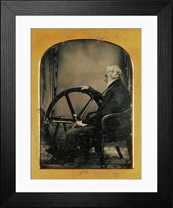Framed Print : Self-Portrait with a Recent Invention, about 1854. Creator: William Constable