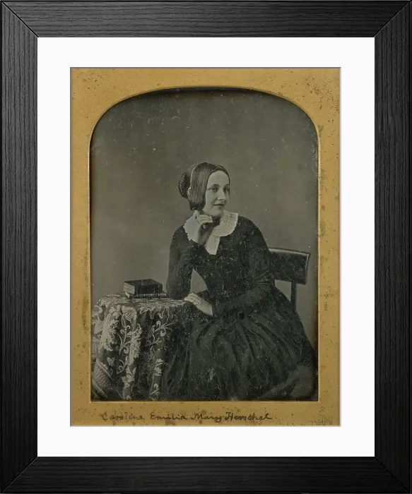 Framed Print : Portrait of Caroline Emilia Mary Herschel, about 1853. Creator: John Jabez Edwin Mayall Framed Print : Portrait of Caroline Emilia Mary Herschel, about 1853. Creator: John Jabez Edwin Mayall