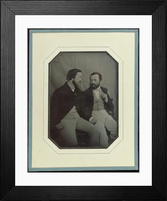 Framed Print : Portrait of Paul and Hippolyte Flandrin, 1848-1849. Creator: F. Chabrol Framed Print : Portrait of Paul and Hippolyte Flandrin, 1848-1849. Creator: F. Chabrol