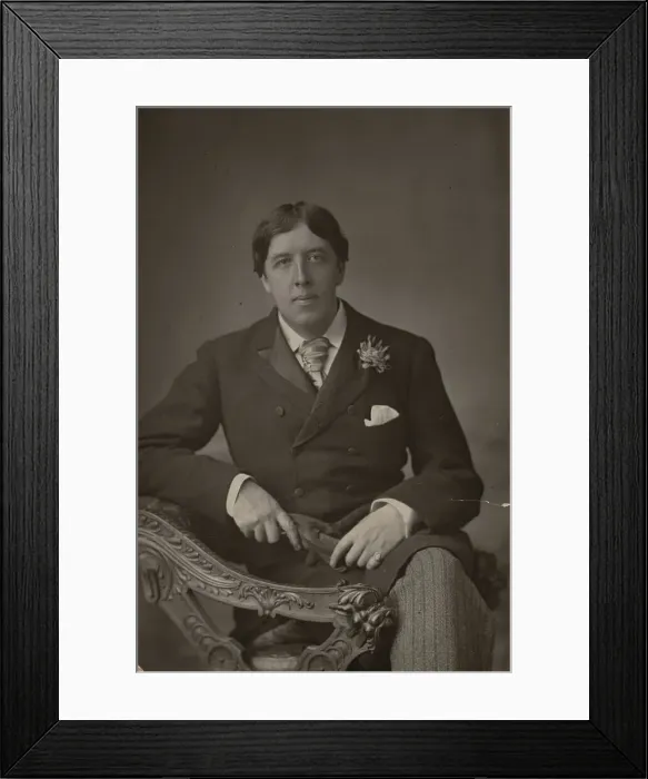 Framed Print : Portrait of Oscar Wilde, 1889. Creator: W&D Downey Framed Print : Portrait of Oscar Wilde, 1889. Creator: W&D Downey