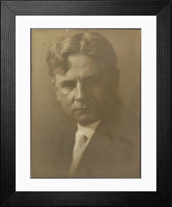 Framed Print : Portrait of a Man with Deep Set Eyes, 1907-1943. Creator: Louis Fleckenstein Framed Print : Portrait of a Man with Deep Set Eyes, 1907-1943. Creator: Louis Fleckenstein