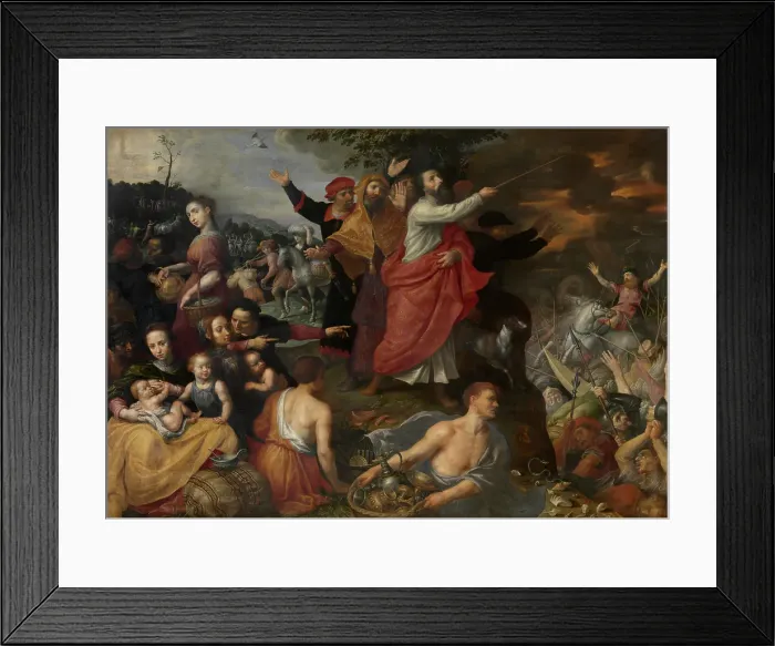 Framed Print : Passage through the Red Sea, 1626. Creator: Martin Pepyn Framed Print : Passage through the Red Sea, 1626. Creator: Martin Pepyn