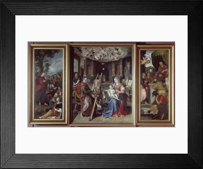 Framed Print : Altarpiece of the Guild of Saint Luke, 1602. Creator: Martin Pepyn Framed Print : Altarpiece of the Guild of Saint Luke, 1602. Creator: Martin Pepyn