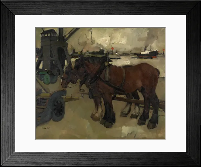 Framed Print : At the Harbour, c1915-1945. Creator: Oscar Verpoorten Framed Print : At the Harbour, c1915-1945. Creator: Oscar Verpoorten