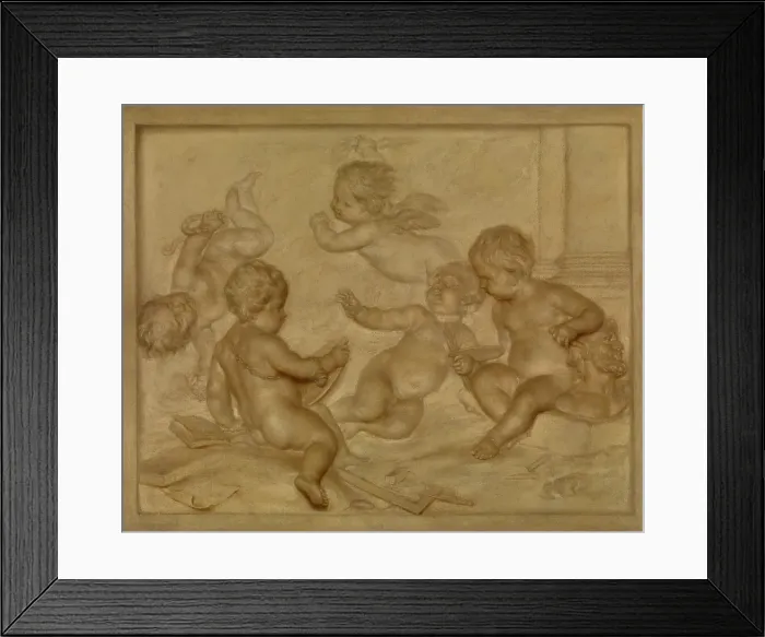 Framed Print : The Fine Arts, 1765. Creator: Marten Jozef Geeraerts Framed Print : The Fine Arts, 1765. Creator: Marten Jozef Geeraerts