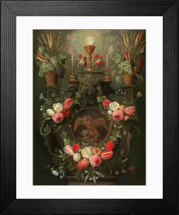 Framed Print : The Holy Sacrament of the Altar. Creator: Nicolaes van Verendael Framed Print : The Holy Sacrament of the Altar. Creator: Nicolaes van Verendael