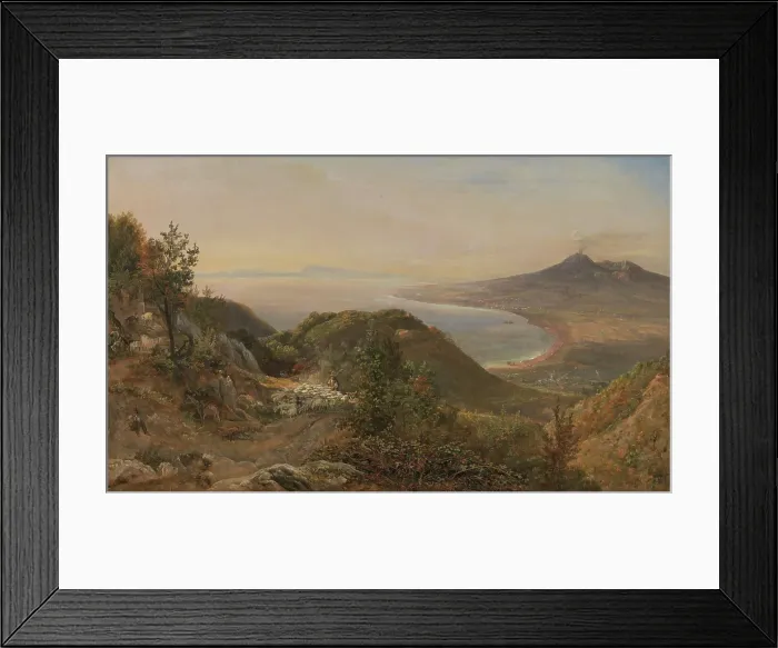 Framed Print : View from Pimonte, 1820. Creator: Johan Christian Dahl Framed Print : View from Pimonte, 1820. Creator: Johan Christian Dahl