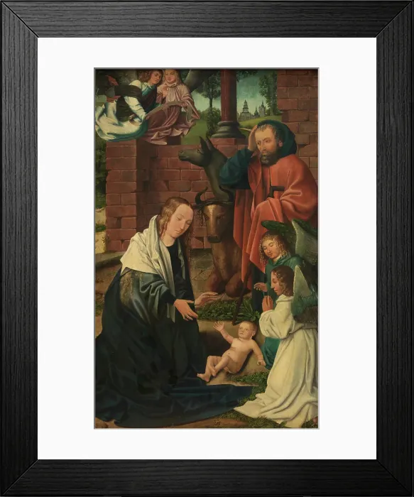 Framed Print : The Nativity, 1500. Creator: Master of Frankfurt