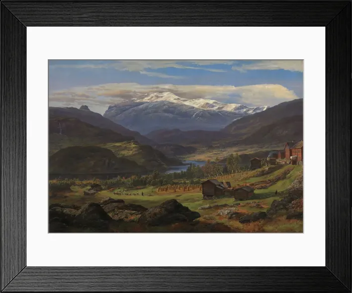 Framed Print : From Hjelle in Valdres, 1851. Creator: Johan Christian Dahl Framed Print : From Hjelle in Valdres, 1851. Creator: Johan Christian Dahl