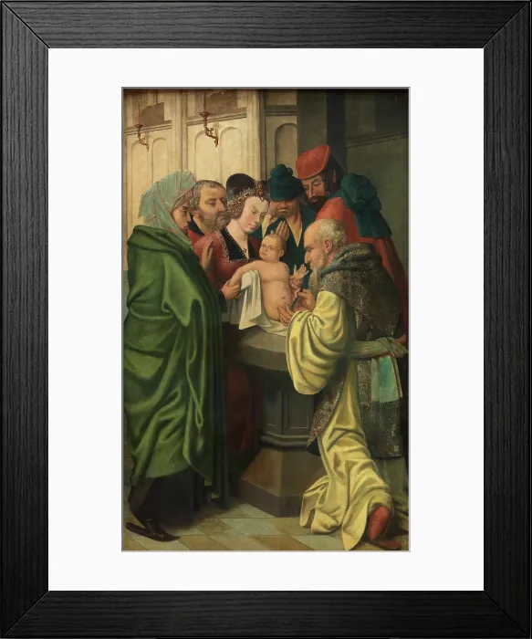Framed Print : The Circumcision, 1500. Creator: Master of Frankfurt Framed Print : The Circumcision, 1500. Creator: Master of Frankfurt