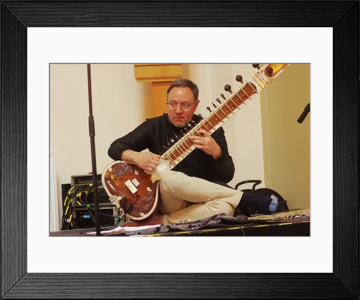 Framed Print : Jonathan Mayer, Indo Jazz Fusion Revisited, Loughton Methodist Church, Loughton, Essex, 2024. Creator: Brian O'Connor Framed Print : Jonathan Mayer, Indo Jazz Fusion Revisited, Loughton Methodist Church, Loughton, Essex, 2024. Creator: Brian O'Connor