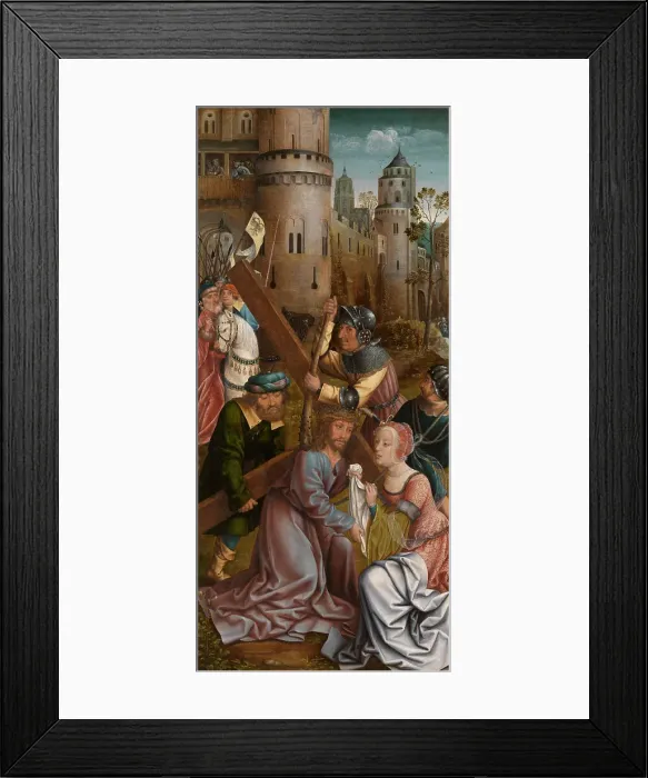 Framed Print : The Bearing of the Cross, 1510. Creator: Master of Frankfurt Framed Print : The Bearing of the Cross, 1510. Creator: Master of Frankfurt