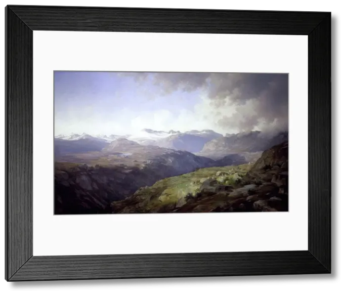 Framed Print : View of Jotunheimen, 1866. Creator: J. F. Eckersberg Framed Print : View of Jotunheimen, 1866. Creator: J. F. Eckersberg