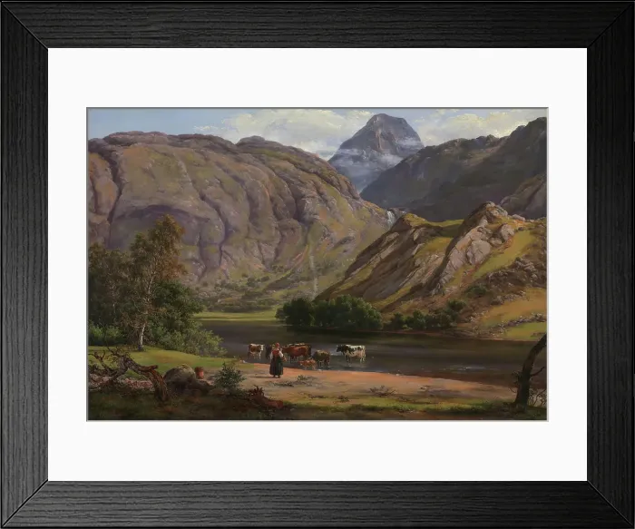 Framed Print : Isdalen at Svartediket near Bergen, 1842. Creator: Johan Christian Dahl Framed Print : Isdalen at Svartediket near Bergen, 1842. Creator: Johan Christian Dahl