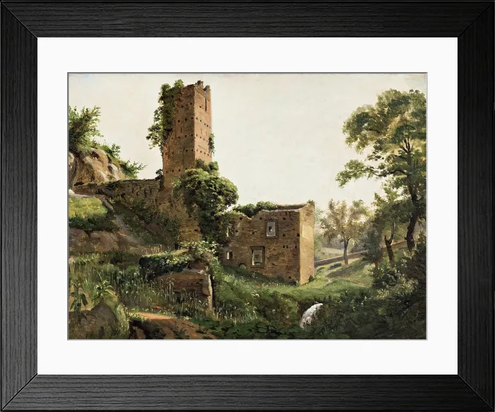 Framed Print : Landscape with ruins, c1838. Creator: Wilhelm Marstrand Framed Print : Landscape with ruins, c1838. Creator: Wilhelm Marstrand