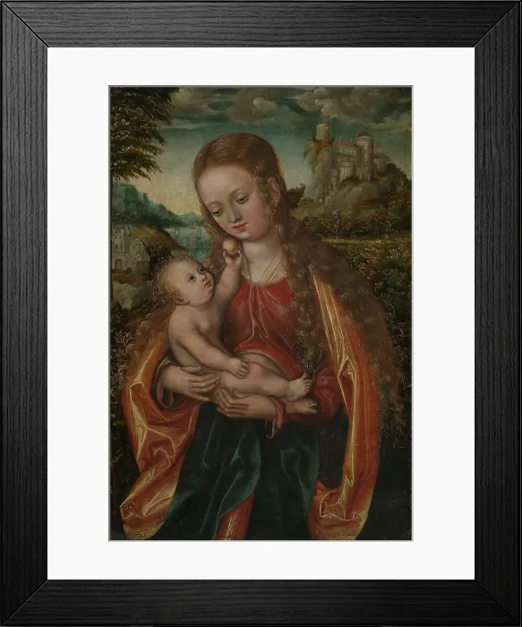 Framed Print : The Virgin and Child, c1518. Creator: Workshop of Lucas Cranach the Elder Framed Print : The Virgin and Child, c1518. Creator: Workshop of Lucas Cranach the Elder