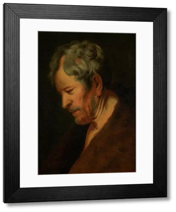 Framed Print : Study of a Man's Head, 1610-1678. Creator: Unknown Framed Print : Study of a Man's Head, 1610-1678. Creator: Unknown