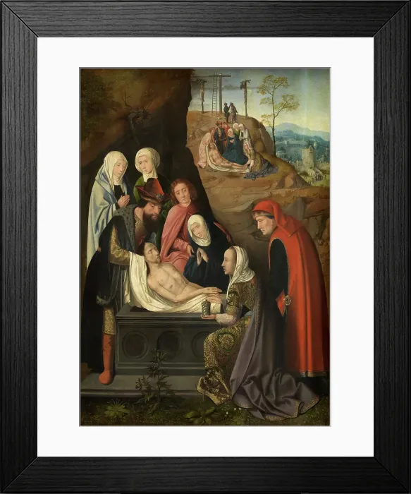 Framed Print : Entombment and the Lamentaion over the dead Christ, 1510-1520. Creator: Master of Hoogstraaten Framed Print : Entombment and the Lamentaion over the dead Christ, 1510-1520. Creator: Master of Hoogstraaten