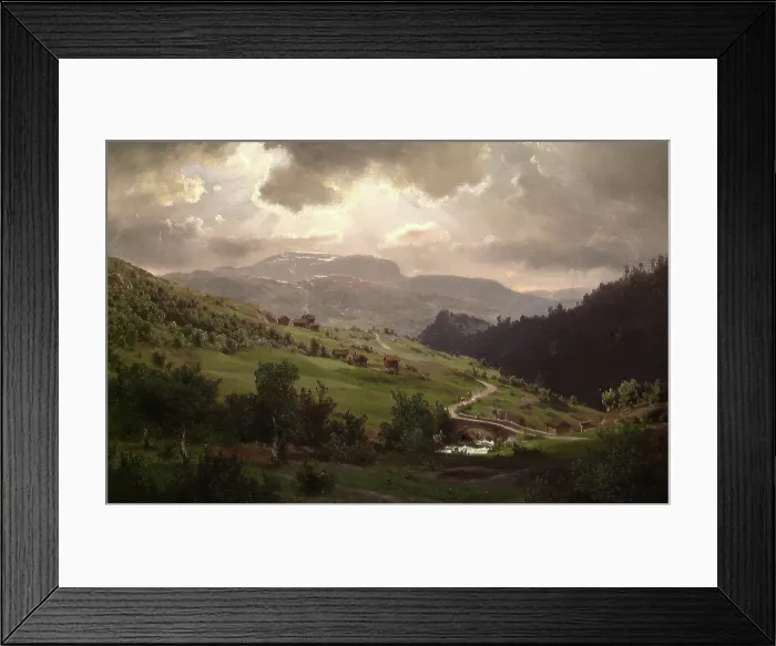 Framed Print : From Kviteseid in Telemark, 1868. Creator: J. F. Eckersberg Framed Print : From Kviteseid in Telemark, 1868. Creator: J. F. Eckersberg