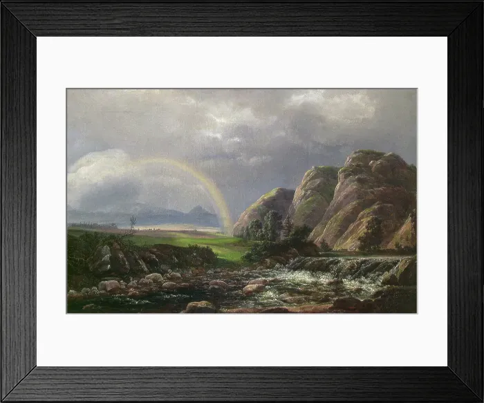 Framed Print : Landscape with a Rainbow, 1819. Creator: Johan Christian Dahl Framed Print : Landscape with a Rainbow, 1819. Creator: Johan Christian Dahl