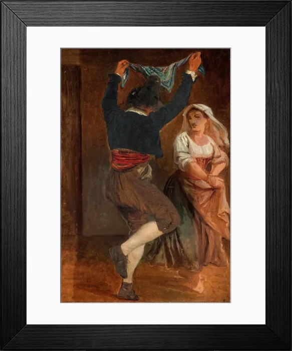 Framed Print : Dancing Italian, c1839. Creator: Wilhelm Marstrand Framed Print : Dancing Italian, c1839. Creator: Wilhelm Marstrand