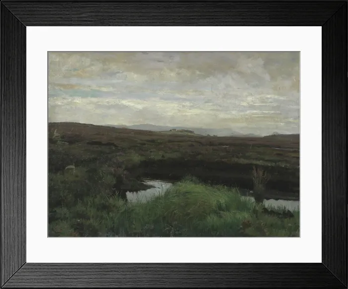 Framed Print : Peat Bog on Jaeren, 1882. Creator: Kitty Lange Kielland Framed Print : Peat Bog on Jaeren, 1882. Creator: Kitty Lange Kielland