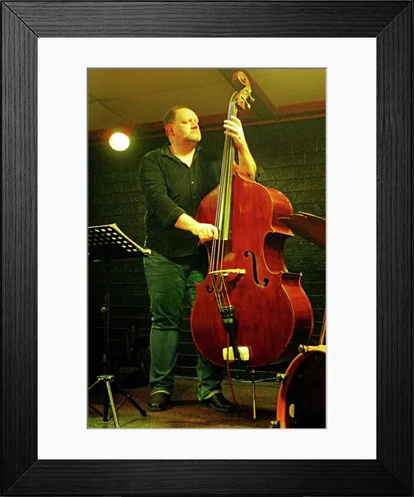 Framed Print : Mark Hodgson, Rick Margitza Quartet, Jazz Hastings, The Stade, Hastings, East Sussex, 2024. Creator: Brian O'Connor