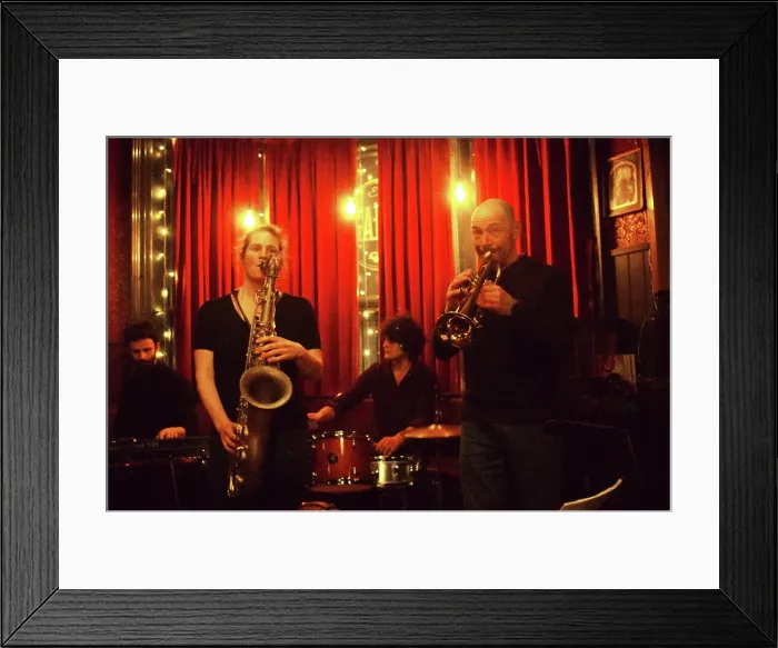 Framed Print : Tim Wells, Arabella Sprot, Angus Bishop and Chris Coull, Speakeasy Jazz Club, Wick Inn, Hove 2024. Creator: Brian O'Connor Framed Print : Tim Wells, Arabella Sprot, Angus Bishop and Chris Coull, Speakeasy Jazz Club, Wick Inn, Hove 2024. Creator: Brian O'Connor