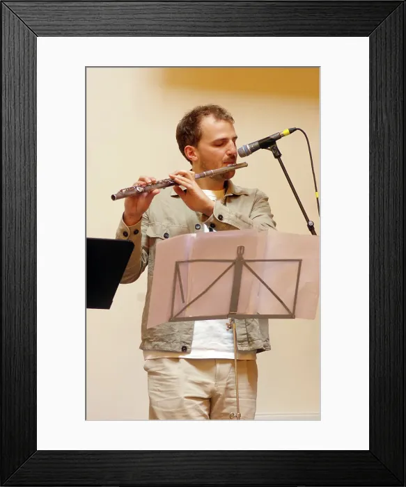 Framed Print : Kasper Reitkerk, Indo Jazz Fusion Revisited, Loughton Methodist Church, Loughton, Essex, 2024. Creator: Brian O'Connor Framed Print : Kasper Reitkerk, Indo Jazz Fusion Revisited, Loughton Methodist Church, Loughton, Essex, 2024. Creator: Brian O'Connor