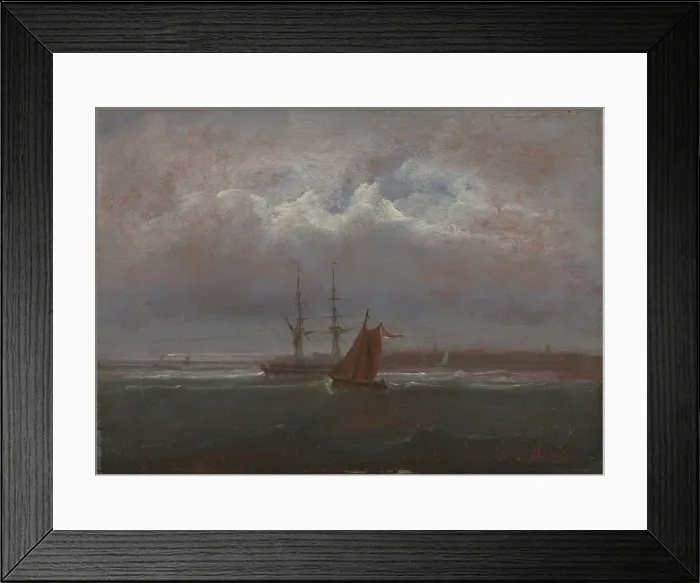 Framed Print : From the Coast, probably 1860s. Creator: Peder Balke