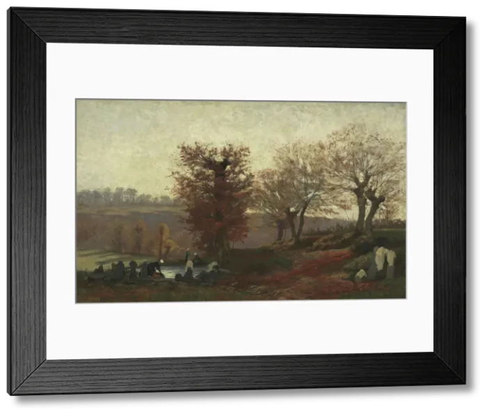 Framed Print : Washing Day, Brittany, 1882. Creator: Kitty Lange Kielland Framed Print : Washing Day, Brittany, 1882. Creator: Kitty Lange Kielland