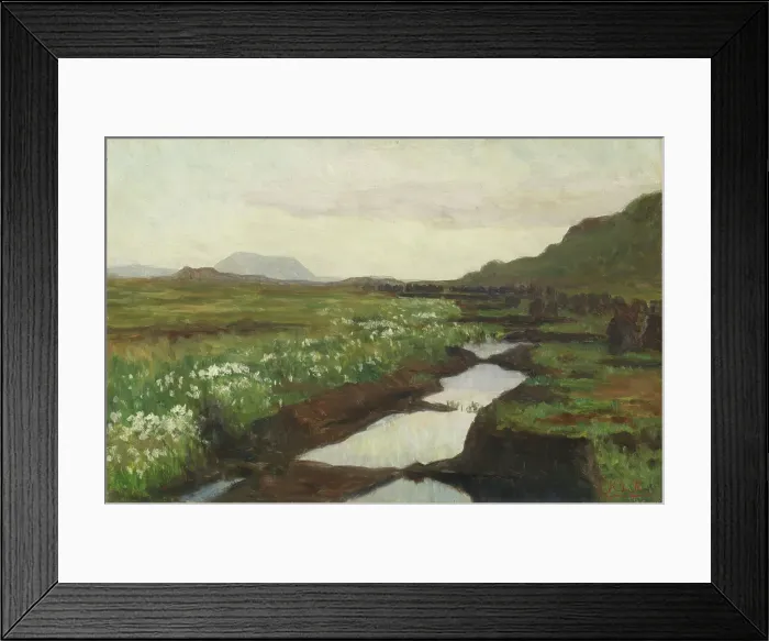 Framed Print : Study of a Peat Bog on Jaeren, c1897. Creator: Kitty Lange Kielland Framed Print : Study of a Peat Bog on Jaeren, c1897. Creator: Kitty Lange Kielland