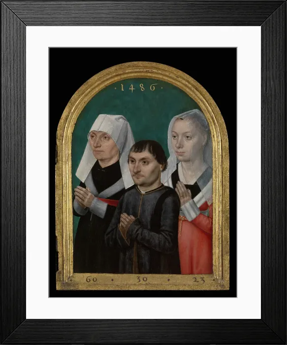 Framed Print : Three Donors, 1486. Creator: Master of the Saint Ursula Legend Framed Print : Three Donors, 1486. Creator: Master of the Saint Ursula Legend