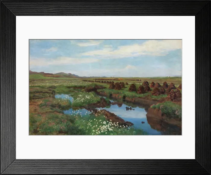 Framed Print : Peat Bog at Jaeren, 1901. Creator: Kitty Lange Kielland Framed Print : Peat Bog at Jaeren, 1901. Creator: Kitty Lange Kielland